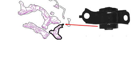 GA2A3446YD Mazda Silentblock przedniego wahacza dolnego
