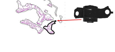 GA2A3446XA Mazda Silentblock przedniego wahacza dolnego