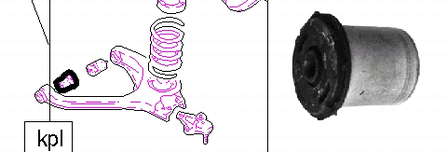 Silentblock wahacza tylnego dolnego Febi 42249 cena, od 8,80 USD