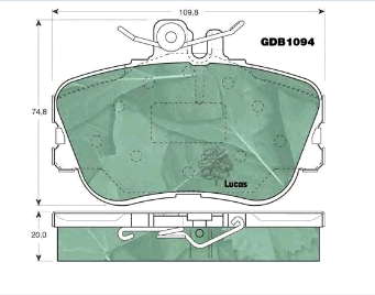 Klocki hamulcowe przednie tarczowe Mercedes A0054200320 cena, od 24,13 USD