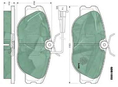 Klocki hamulcowe przednie tarczowe 9946227 Fiat/Alfa/Lancia