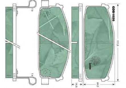 Klocki hamulcowe przednie tarczowe Nissan Sunny 1 (B11)