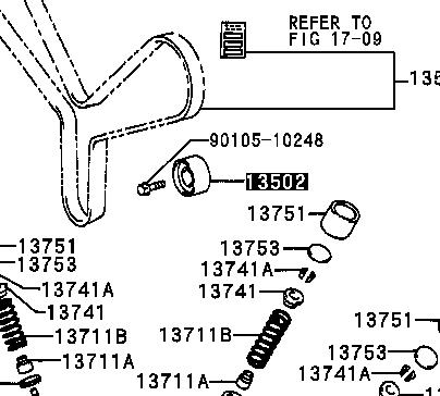 1350350011 Toyota rolka prowadząca kierunkowa paska rozrządu