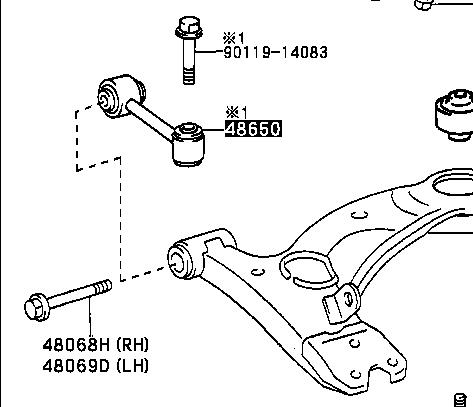 4865020020 Toyota Łącznik stabilizatora przedniego