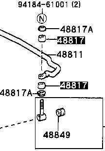 Tuleja łącznika stabilizatora przedniego Toyota 9094801003 cena, od 1,95 USD