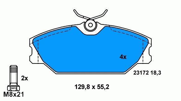 7701206379 Renault (RVI) Klocki hamulcowe przednie tarczowe