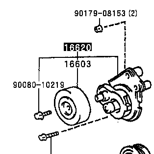 166200W036 Toyota napinacz paska napędowego