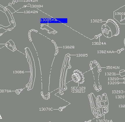 130856N210 Nissan/Infiniti Tłumik drgań łańcucha rozrządu