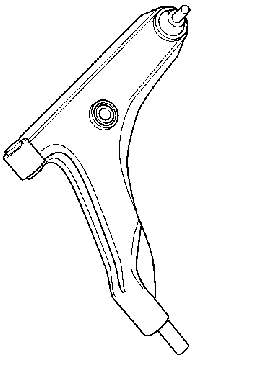 MR911569 Mitsubishi Wahacz zawieszenia przedniego dolny prawy