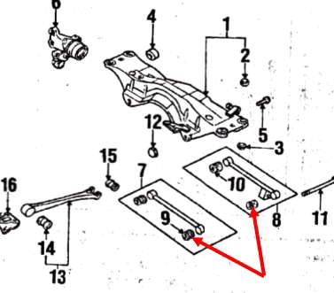 Silentblock wahacza poprzecznego tylnego zewnętrzny Subaru 20251AA000 cena, od 9,80 USD