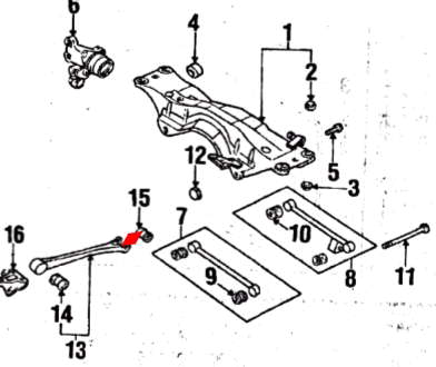 20271AA010 Subaru Silentblock tylnego wahacza podłużnego tyłny