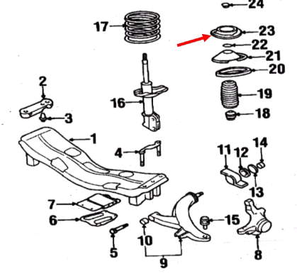 Poduszka amortyzatora przedniego Subaru 20320AA110 cena, od 28,84 USD