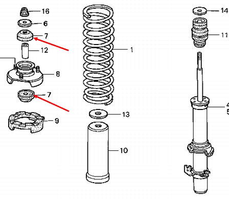 51631SV7004 Honda Tuleja trzpienia amortyzatora przedniego