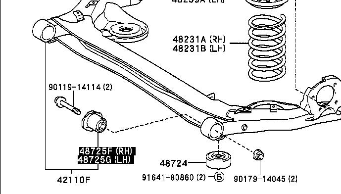 4872558010 Toyota Silentblock tylnej belki