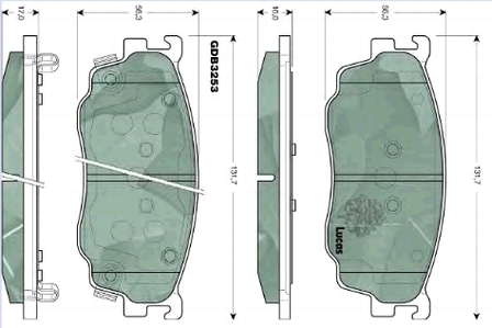 G1YC3323ZB Mazda Klocki hamulcowe przednie tarczowe