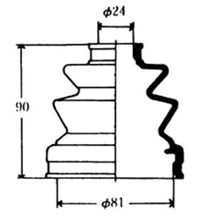 PXCWA-345 Parts-Mall osłona przegubu homokinetycznego półosi przedniej wewnętrzna