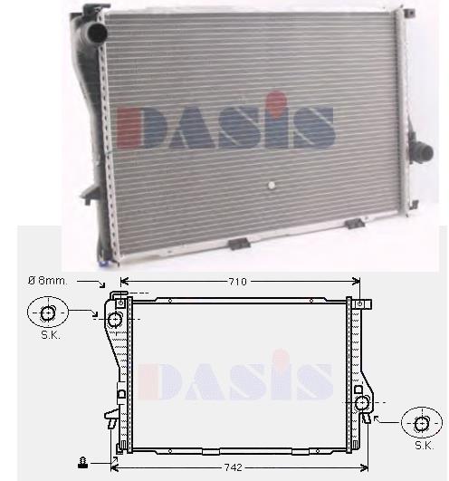 Chłodnica silnika BMW 17111436060 cena, od 103,38 USD