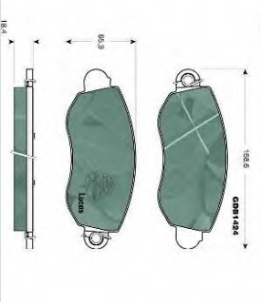 YC152K021AC Ford Klocki hamulcowe przednie tarczowe