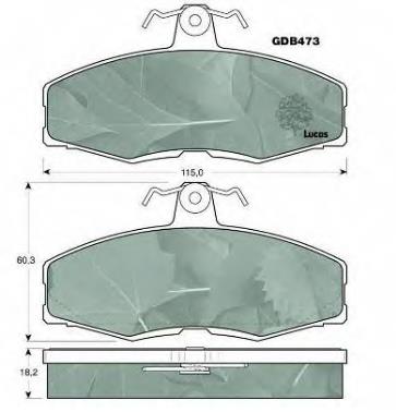 955 Simer Klocki hamulcowe przednie tarczowe