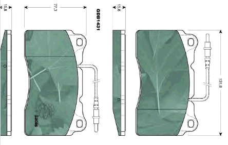 425207 Peugeot/Citroen Klocki hamulcowe przednie tarczowe