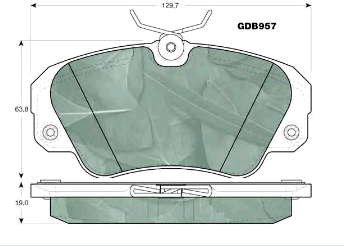 9192124 General Motors Klocki hamulcowe przednie tarczowe