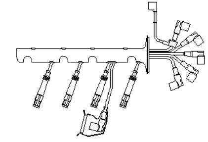 12121727855 BMW zestaw przewodów wysokiego napięcia