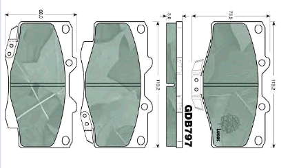 Klocki hamulcowe przednie tarczowe KBP9004 Kavo Parts