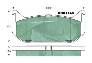 GAYE2643ZC Mazda okładziny (klocki do hamulców tarczowych tylne)