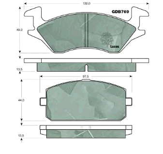 04465YZZAH Toyota Klocki hamulcowe przednie tarczowe