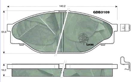 0446526030 Toyota Klocki hamulcowe przednie tarczowe