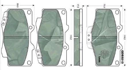 Klocki hamulcowe przednie tarczowe Toyota 0449135160 cena, od 1,17 USD