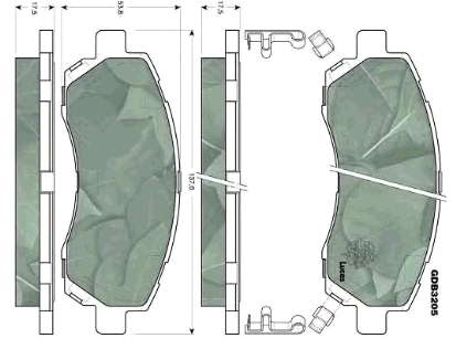 26296AC021 Subaru Klocki hamulcowe przednie tarczowe