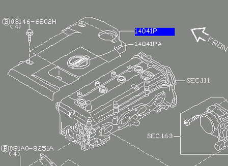 Pokrywa silnika dekoracyjna do Nissan Primera  P12