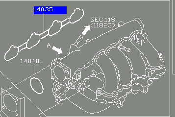 14035WE000 Nissan/Infiniti Uszczelka kolektora ssącego