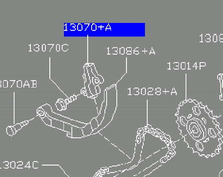 Napinacz łańcucha wałków rozrządu Nissan/Infiniti 13070AD210 cena, od 58,09 USD