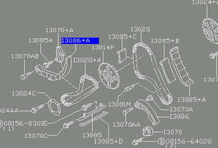 130915M310 Nissan/Infiniti Prowadnica napinacza łańcucha rozrządu
