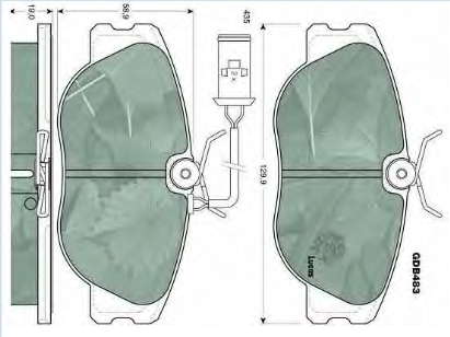 Klocki hamulcowe przednie tarczowe 77362346 Fiat/Alfa/Lancia