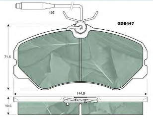 9945070 Fiat/Alfa/Lancia klocki hamulcowe przednie tarczowe