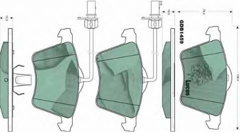 7D0698151A VAG Klocki hamulcowe przednie tarczowe