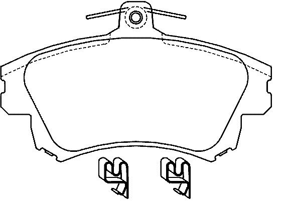 Klocki hamulcowe przednie tarczowe Mitsubishi MZ690339 cena, od 25,37 USD