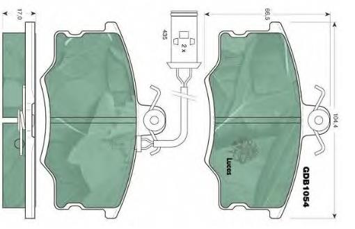 Klocki hamulcowe przednie tarczowe 60760114 Fiat/Alfa/Lancia