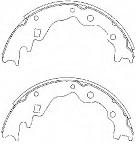 Klocki hamulcowe tylne bębnowe  SG4126310 Mazda