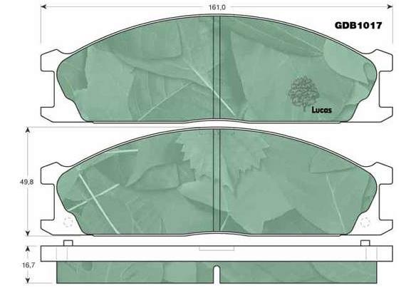 4106025N25 Nissan/Infiniti Klocki hamulcowe przednie tarczowe