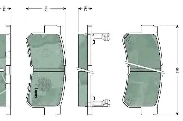 Okładziny (klocki) do hamulców tarczowych tylne Hyundai Sonata (EU4)