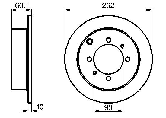 Tarcza hamulcowa tylna Fiat Punto 1 (176)