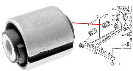 7D0407140 VAG Silentblock przedniego wahacza dolnego
