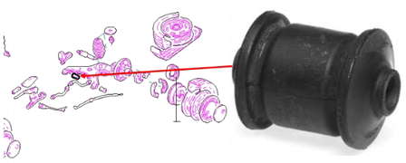 251501131A VAG Silentblock wahacza tylnego dolnego