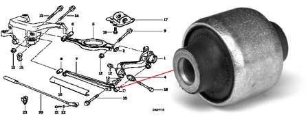 33321136311 BMW Silentblock czopu tylnego