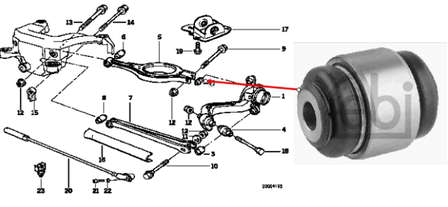 33321138722 BMW Silentblock czopu tylnego