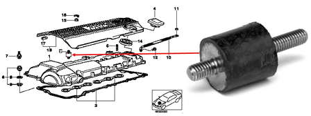 11121730356 BMW Element metalowo-gumowy pokrywy zaworów